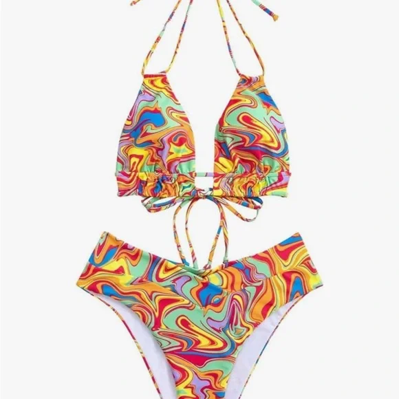 Colorful Swirl Bikini Set - Picture 3 of 12